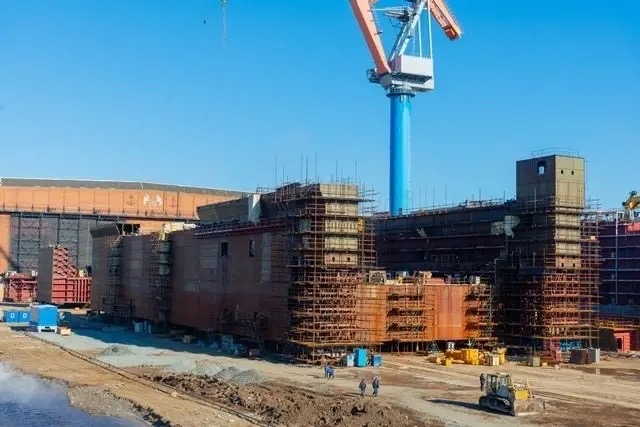 Доковая программа: изготовлены два подблока плавдока "Сухона" проекта 02122 конструкторского бюро ОСК "Алмаз"