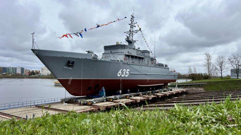 ОСК спустила на воду десятый морской тральщик проекта 12700